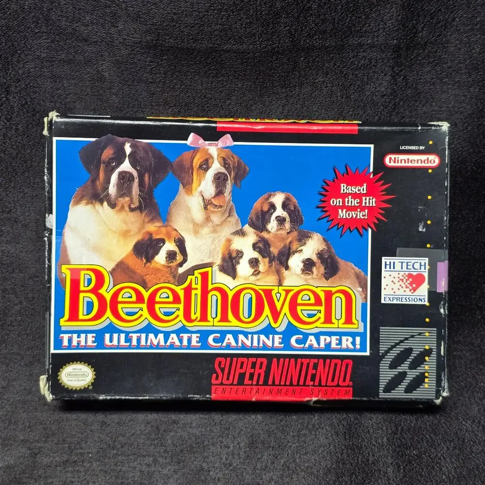 Super Nintendo Beethoven The Ultimate Canine Caper Hi Tech SNES Video Game & Box